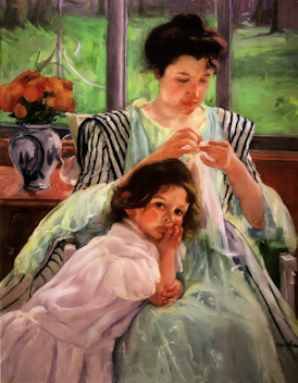 Cassatt, Young Mother Sewing, 1901