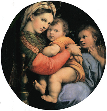 Raphael, Virgin Mary with the Christ Child  and Young St. John, 1513-1514